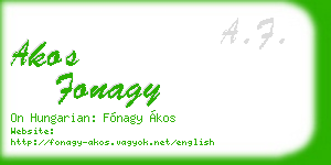akos fonagy business card